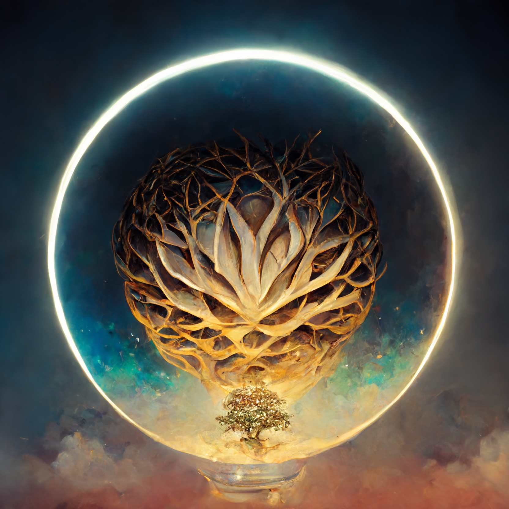 AI Art Sphere Tree 3