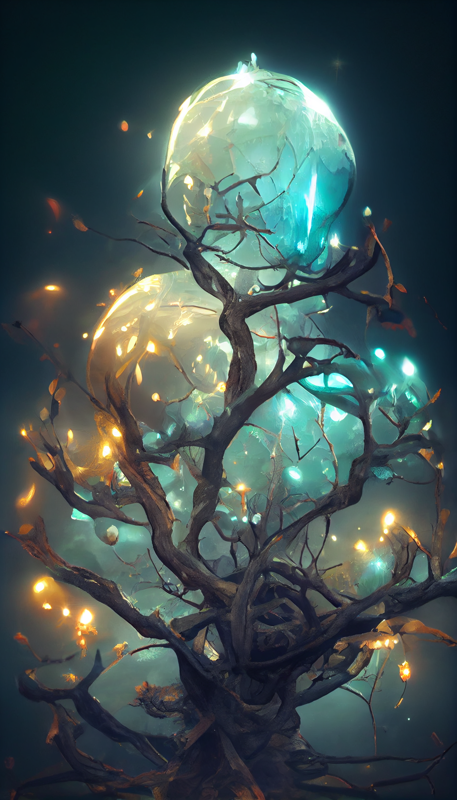 AI Art Sphere Tree